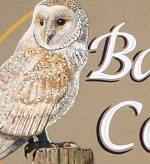 Pictorial house sign showing barn owl